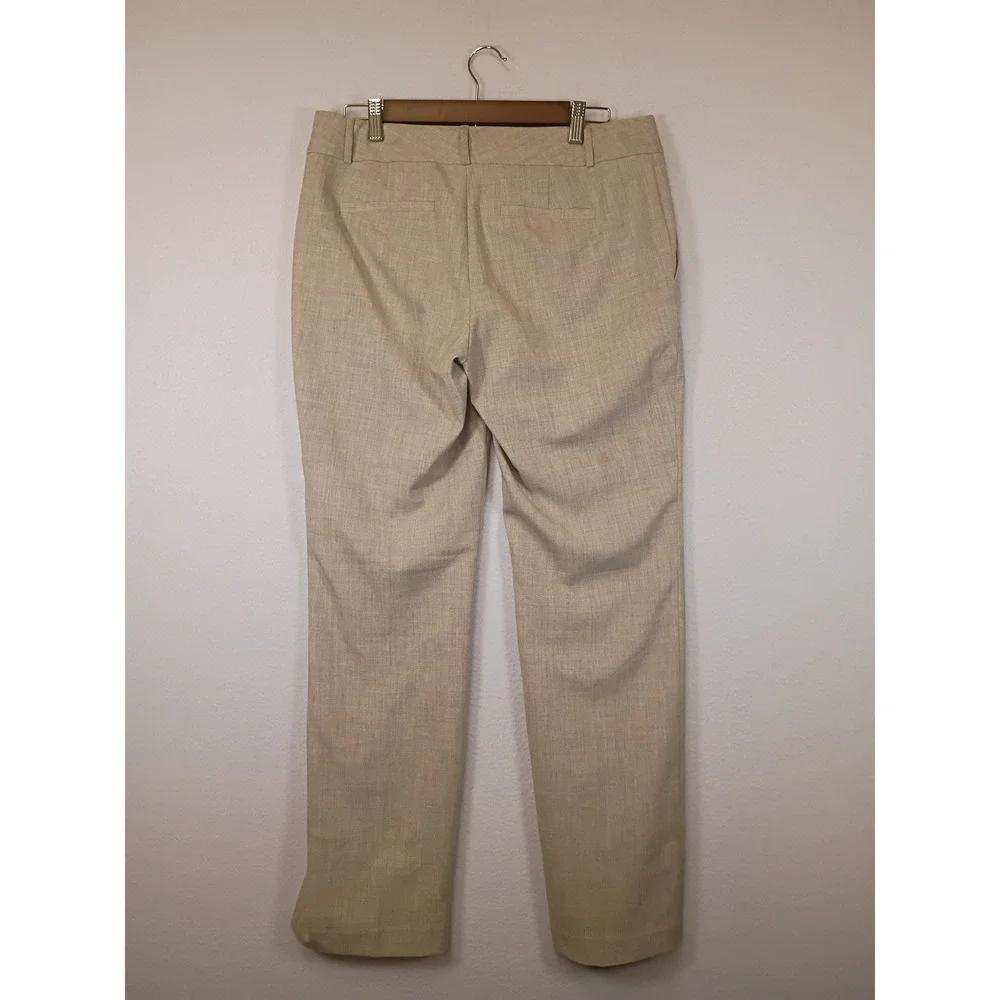 Business Casual Banana Republic Women 8 Beige Martin Fit Straight Leg Trousers